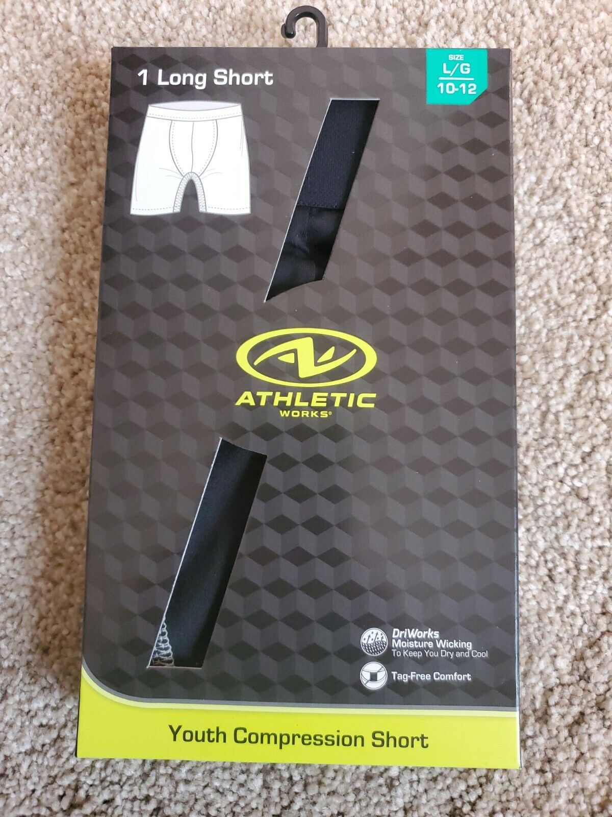 Athletic Works Youth Compression Short Size Lg 10-12