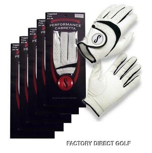 Golf Glove Leather 5 Pack Genuine Performance Cabretta S Leather Free Ship Fast