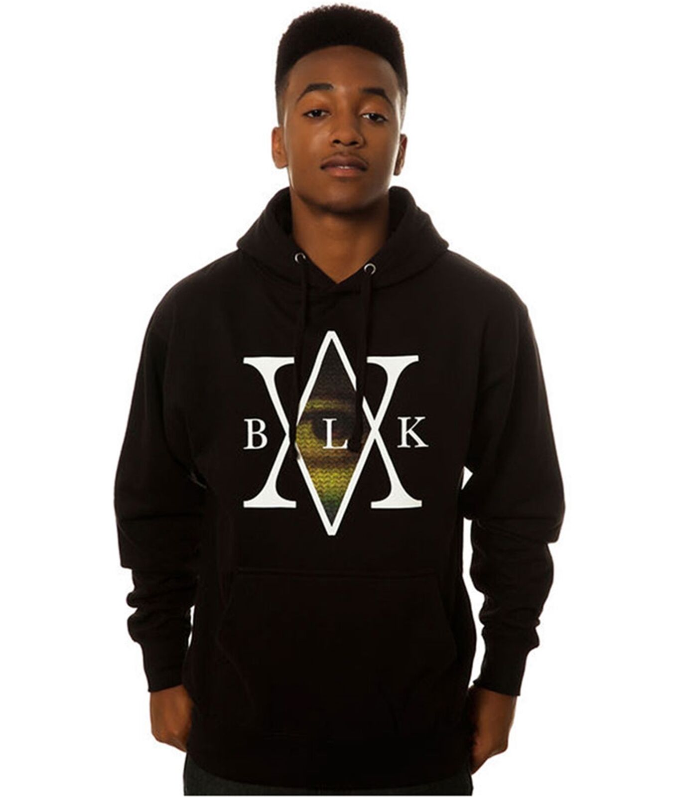 Black Scale Mens The Mona's Traditional Interlock Logo Hoodie Sweatshirt Black S