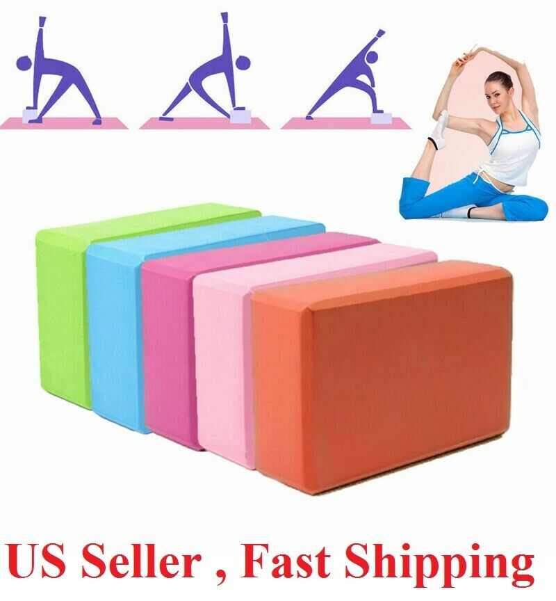 Yoga Block Foam Brick Stretching Aid Gym Pilates For Exercise Fitness