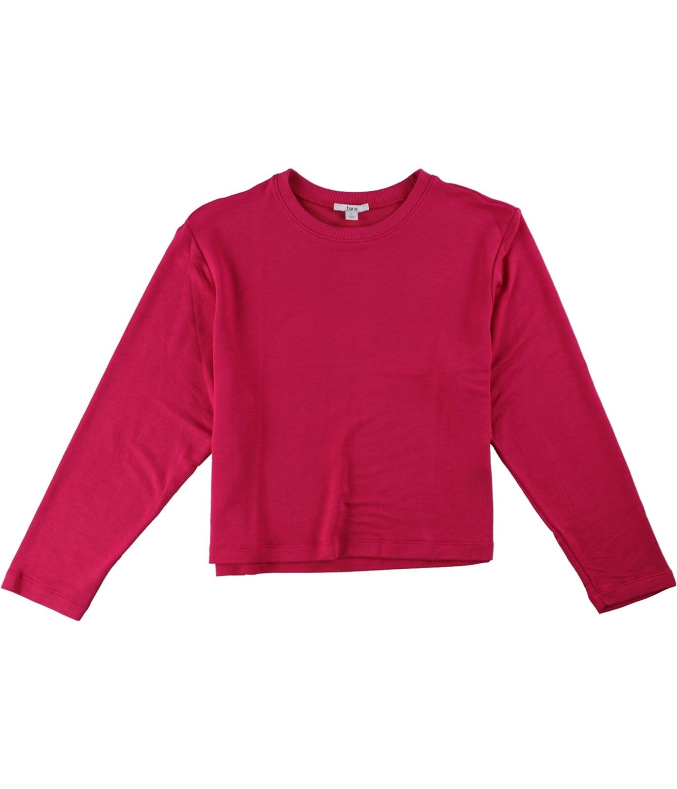 Bar Iii Womens Cropped Sweatshirt, Pink, Large