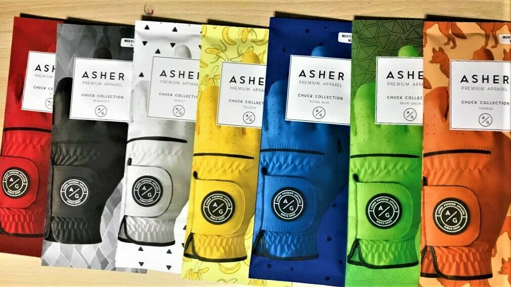 Chuck By Asher Golf Gloves, Right Handed Golfer(fits On Left Hand) 7 Colors!