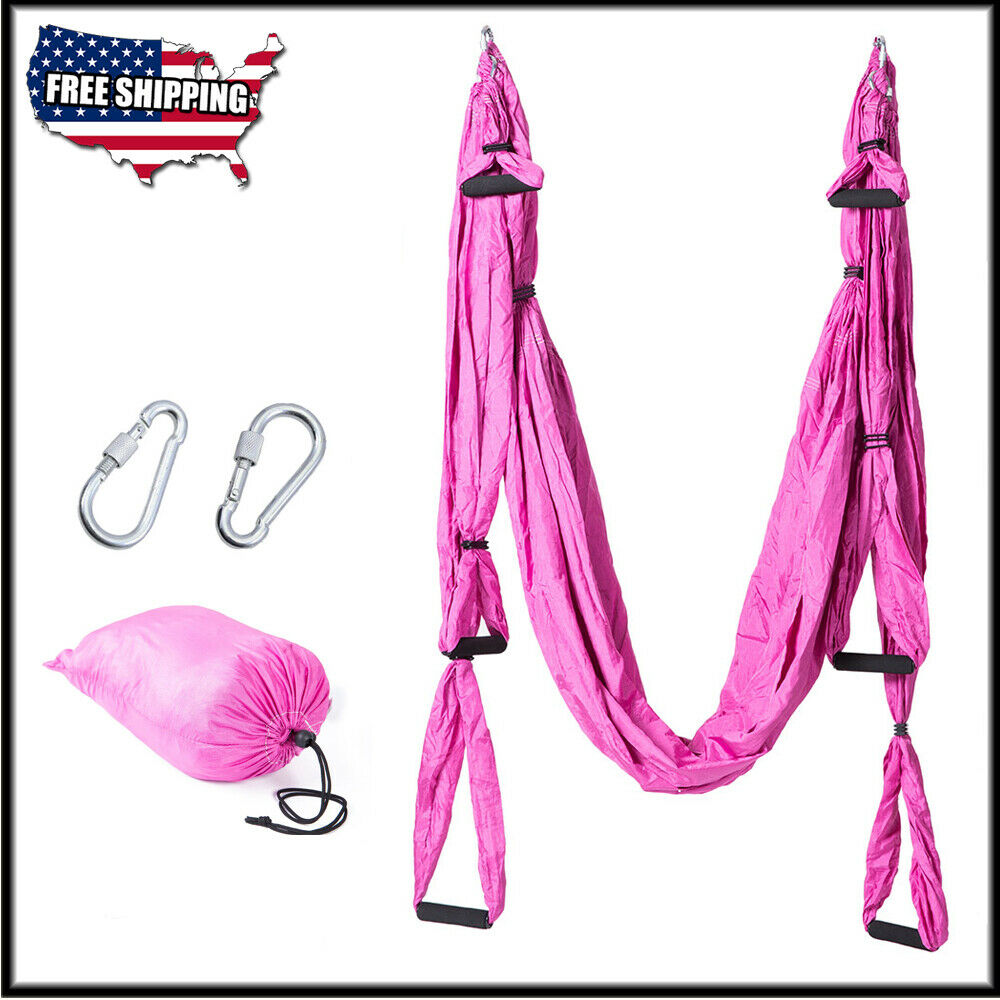 Anti-gravity Inversion Yoga Therapy Aerial Trapeze Swing Hammock Flying Sling Us