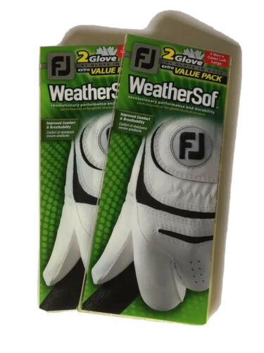 Footjoy Weathersof Golf Glove 2 Double Packs (4 Gloves) Select Size....free Ship