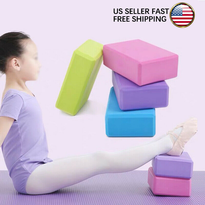 Yoga Block Foam Brick Latex-free Eva Foam Soft Non-slip Surface Yoga Pilates New