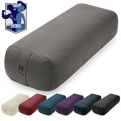 25" X 12" Rectangular Organic Cotton Yoga Bolster Cushion Pillow Prop